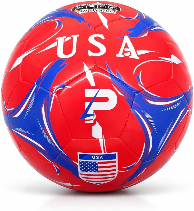 Country Flag Training Soccer Ball - Elite Edition - USA Red