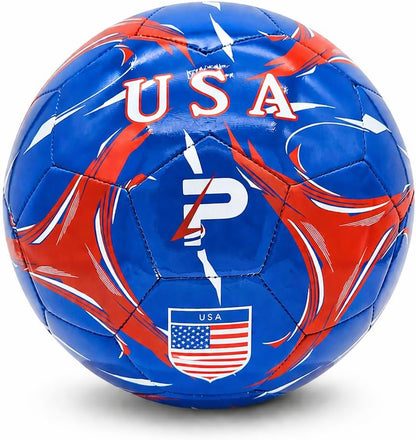 Country Flag Training Soccer Ball - Elite Edition - USA - Blue