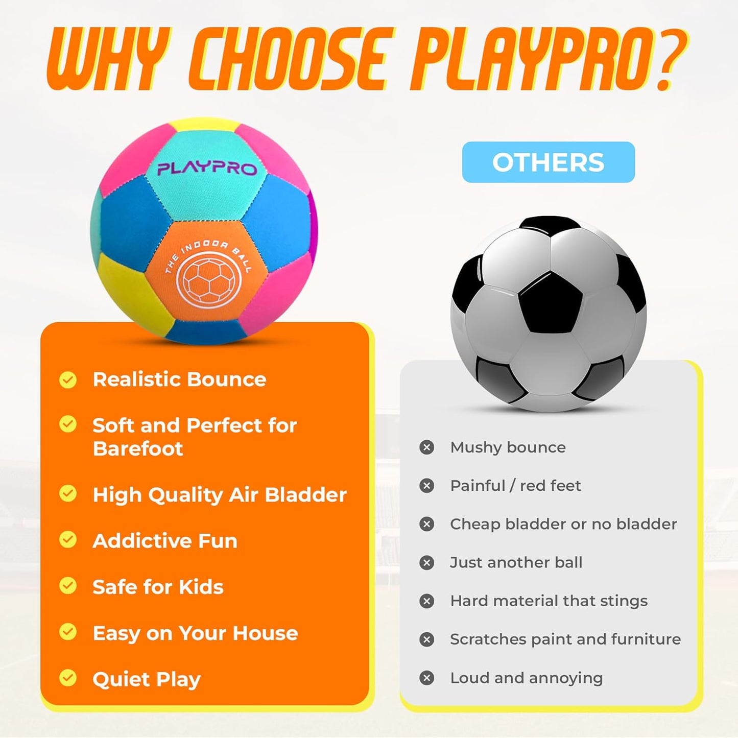Indoor Soccer Ball Size 4 – Soft Foam Fabric Soccer Ball for Kids – Safe Quiet Indoor House Ball for Home Play & Training - Pink