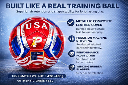 Country Training Soccer Ball: World Edition - USA - Red