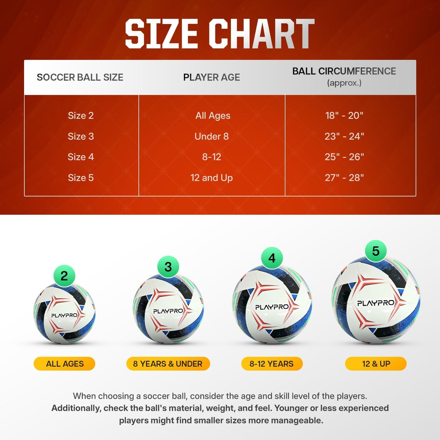 Turbo Training Soccer Ball - Single or 6-Pack - White/Red/Black