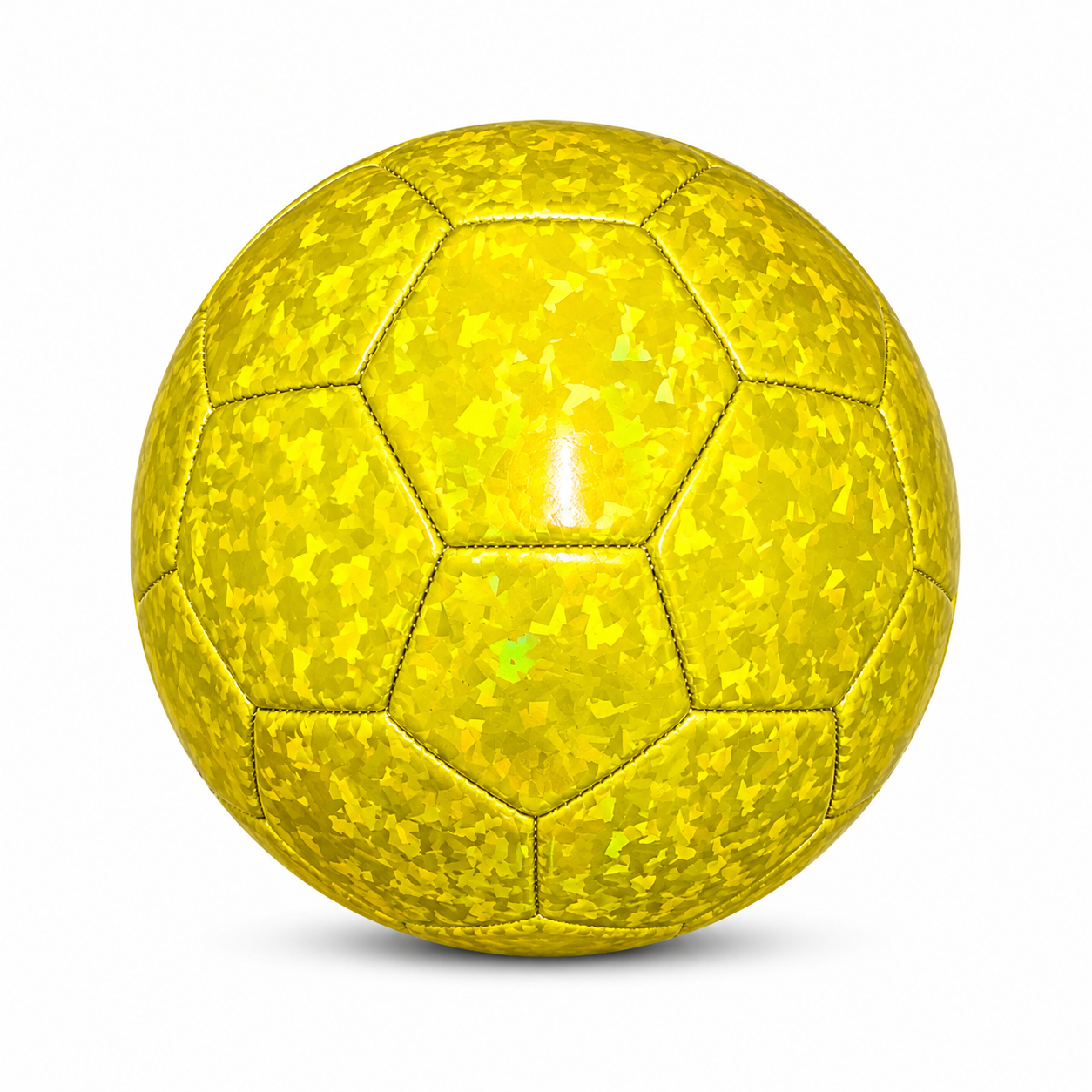 Metallic Flakes Training Soccer Ball - Single or 6-Pack - Gold