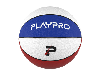 Premium Rubber Basketball for Kids and Adults – Max Grip, Perfect Bounce and Rebound with Extended Air Retention - Red, White and Blue