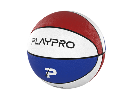 Premium Rubber Basketball for Kids and Adults – Max Grip, Perfect Bounce and Rebound with Extended Air Retention - Red, White and Blue